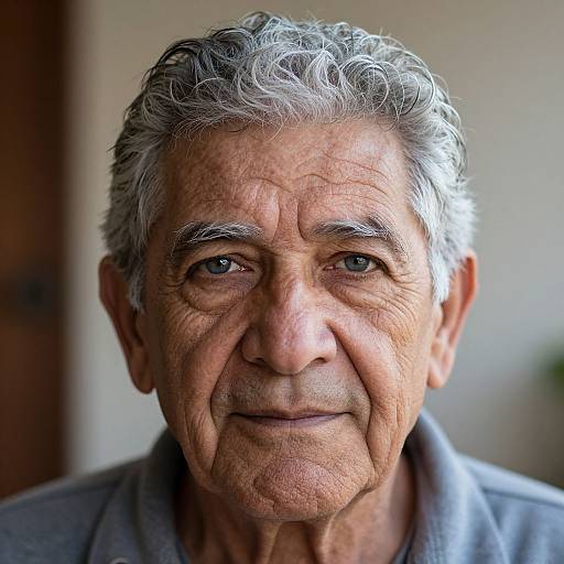 Portrait of a Wise Elderly Hispanic Man