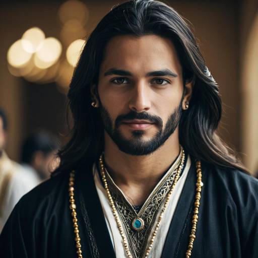 Portrait of man in traditional Arabic costume