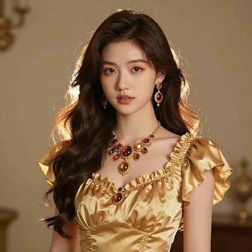 Elegant Classical Portrait of Young Woman