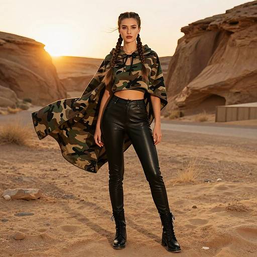 Warrior Braid Female Scout in Desert