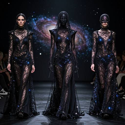 Ghostly Fashion Show in Cosmic Void