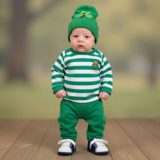 Newborn Patrick's Day Outfit Photo