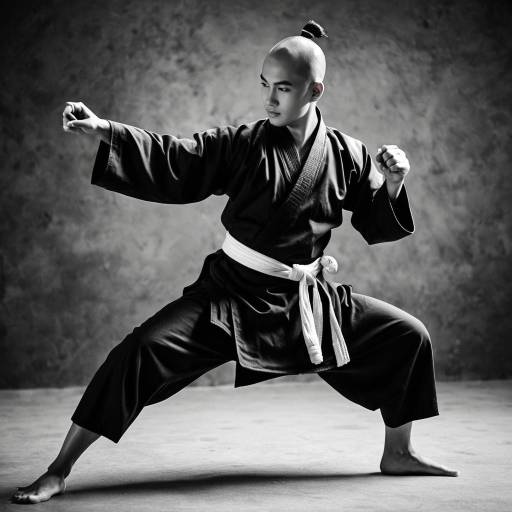 Shaolin Martial Arts Student in Classic Pose