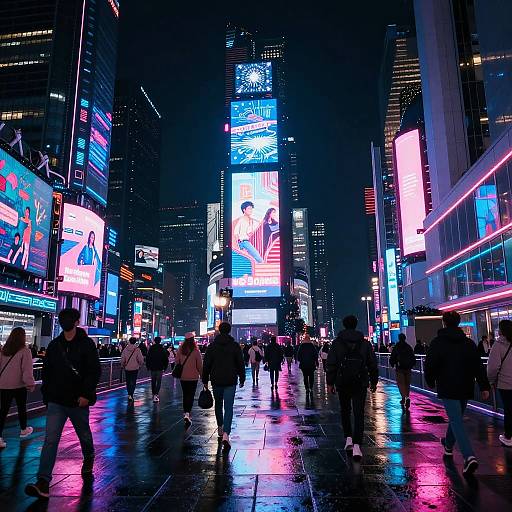 Vibrant Neon Cyberpunk Cityscape