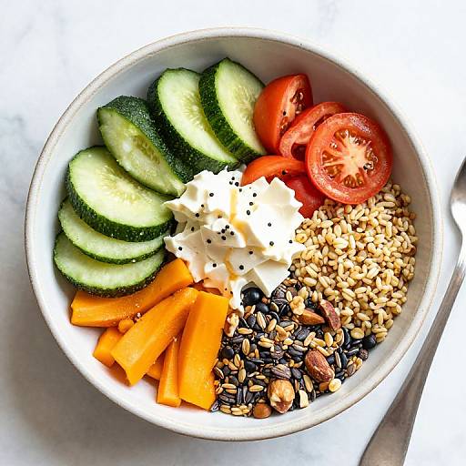 Vibrant Vegan Bowl Overhead Shot