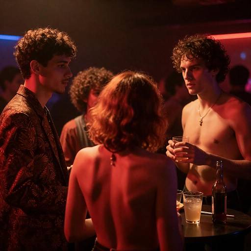 Vibrant Nightclub Scene with Friends