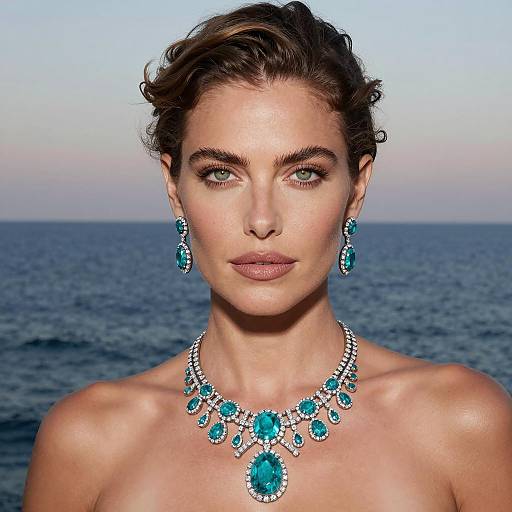 Elegant Woman at Sunset by the Ocean