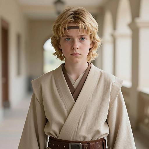 Young Girl in Anakin Skywalker Costume
