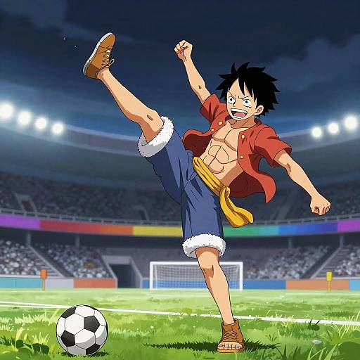 Luffy's High-Flying Bicycle Kick
