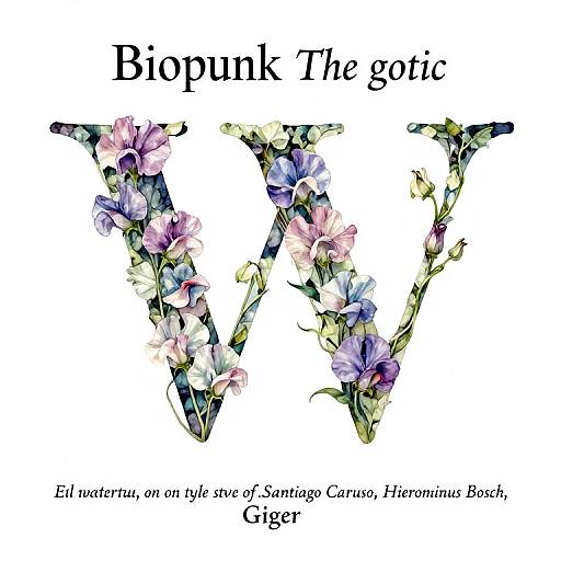 Digital artwork of the zodiac sign Virgo in a floral style, with pastel purple, pink, and blue flowers on each letter. Text reads