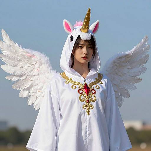 Fantasy Unicorn Angel Costume Portrait