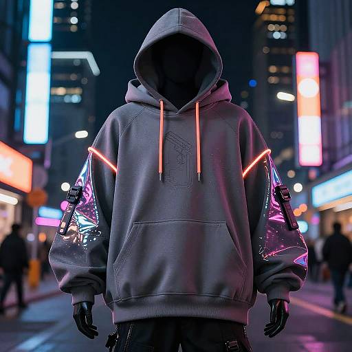Futuristic Thoodie Cyberpunk Fashion