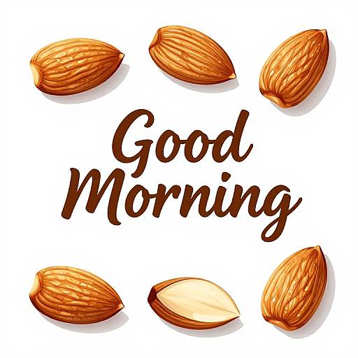 Ultra-Realistic Almond Good Morning Vector