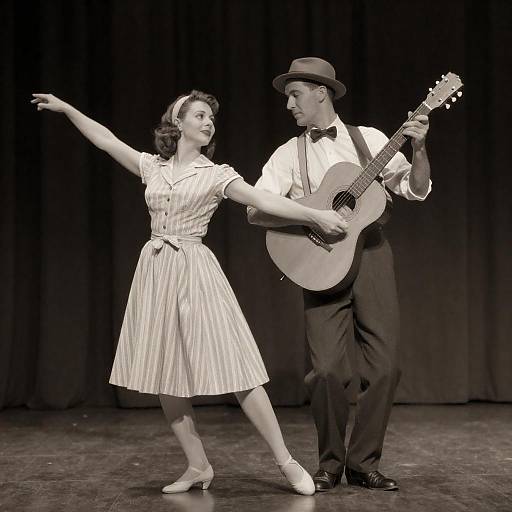 1940s Dance Duo in Sepia Tones