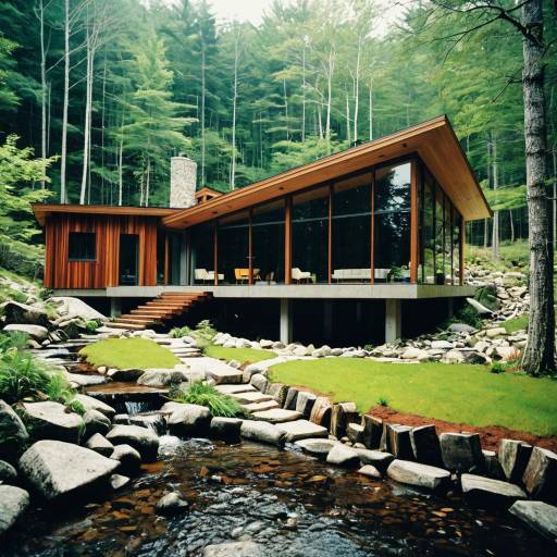 Enchanted Forest Modern Home Illustration