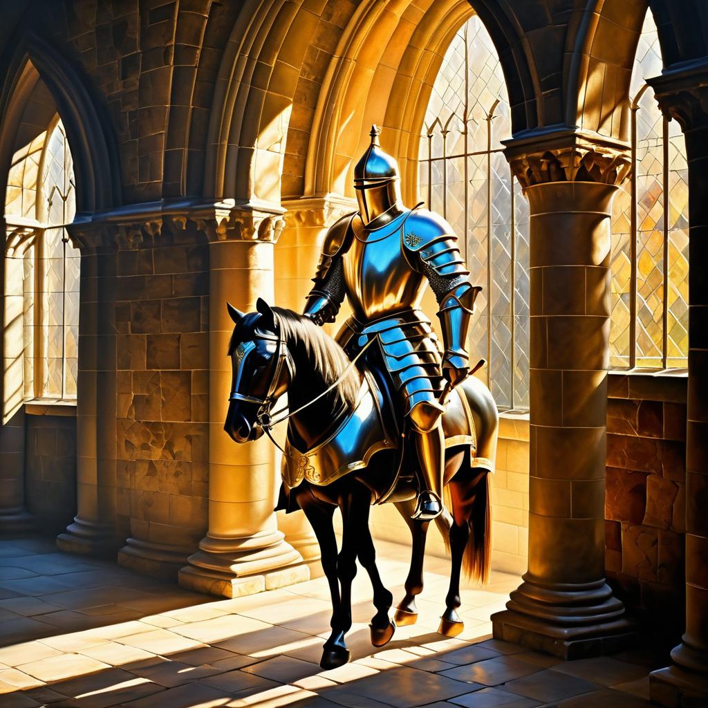 Regal Knight in Shining Armor Painting