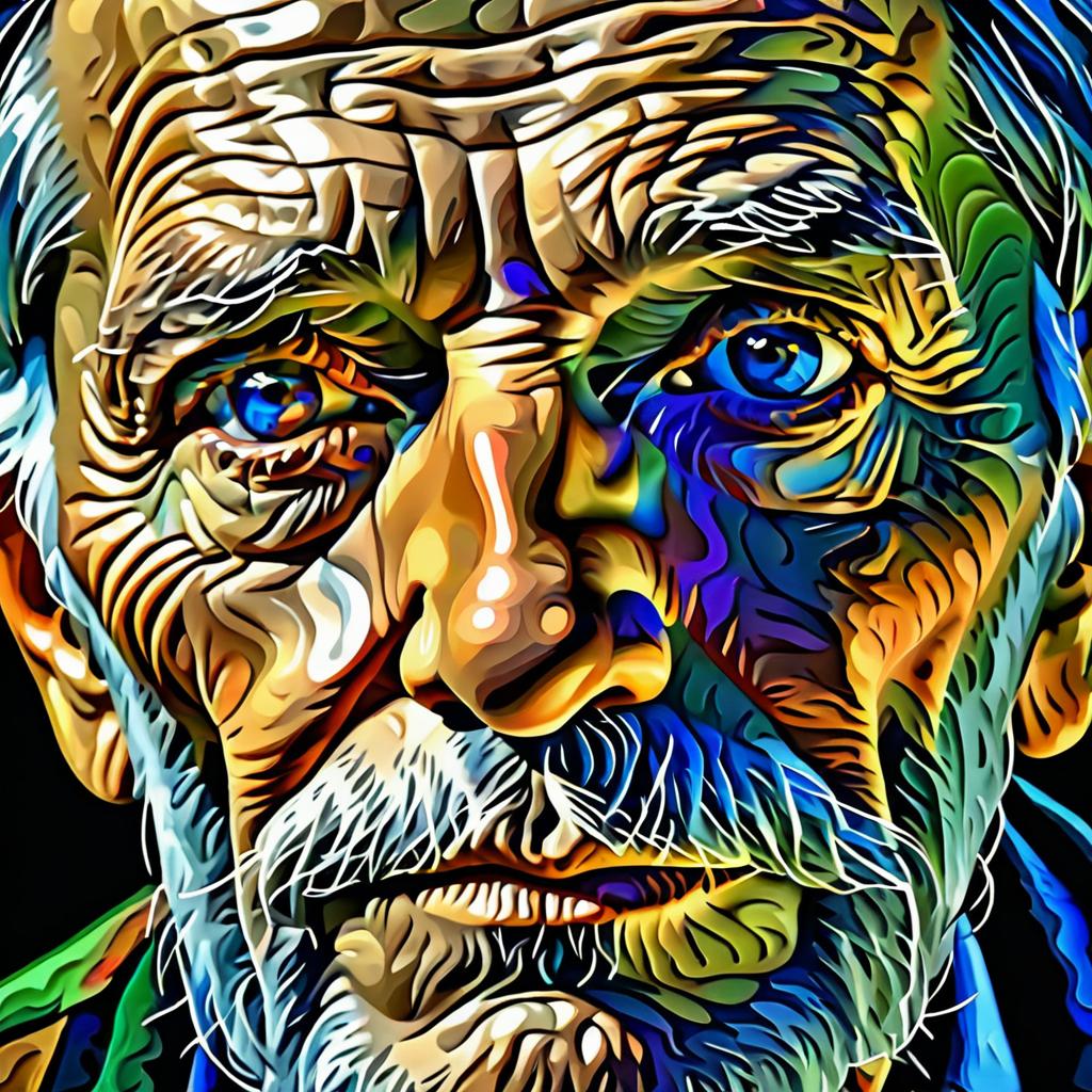 Eerie UHD Portrait of an Elderly Man