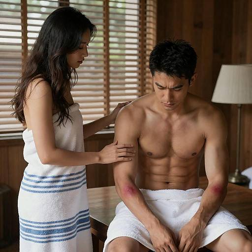 Emotional Scene of Strength and Support