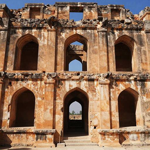 Sunlit Ancient Stone Ruins