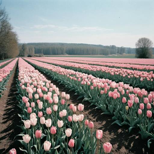 Serene Tulip Fields in Sargent Style Serene Tulip Fields in Sargent Style