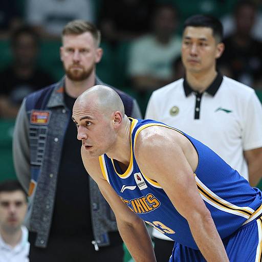 Intense Basketball Action in Green Atmosphere