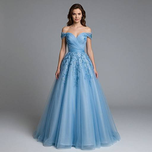 Anastasia in Elegant Blue Gown