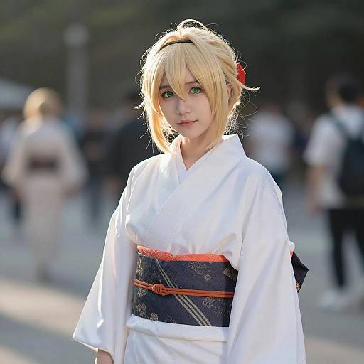 Lifestyle costume photo of Moriyama shiemi. Cosplay clothes