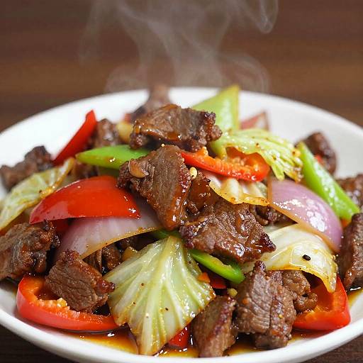 Vibrant Close-Up Stir-Fry Dish