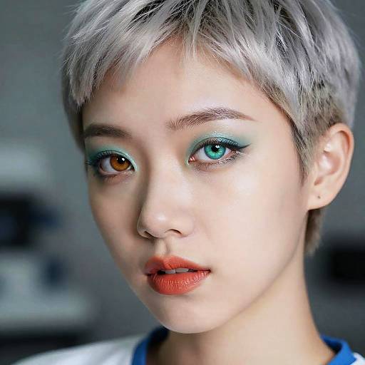 Heterochromatic Space Botanist Facial Close-Up