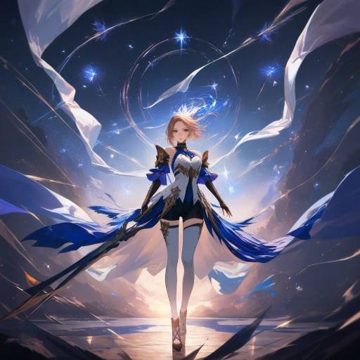 Celestial Warrior in a Magical Realm