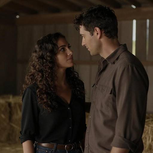 Intimate Couple in Warm Barnlight