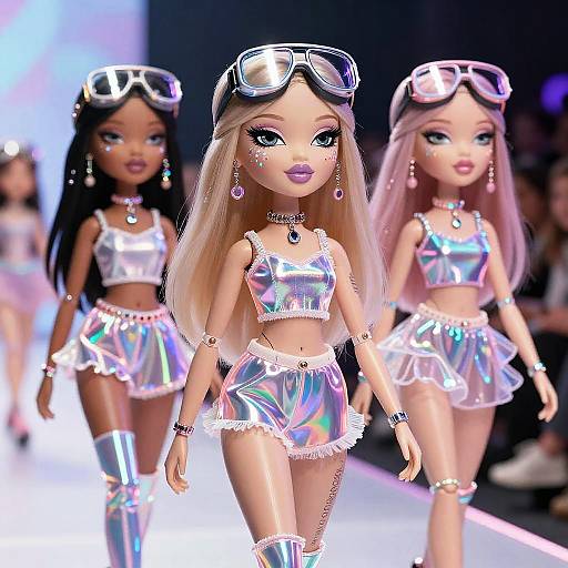 Futuristic AI Bratz Virtual Runway