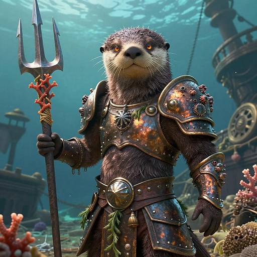 Heroic Otter Paladin Underwater Masterpiece