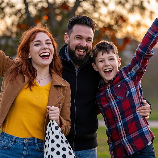Lively Friends Laughing at Sunset