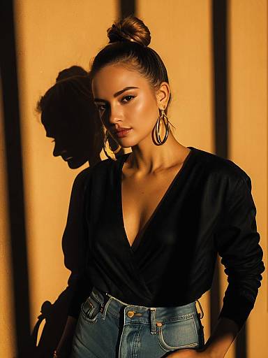 Chic Street Style with Distressed Denim