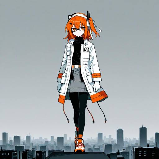 Adachi Rei in Monochrome Urban Fashion