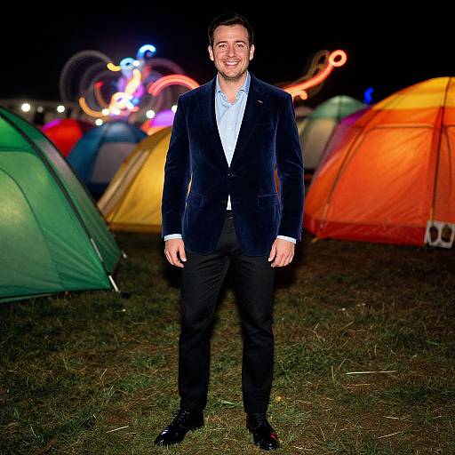 Confident Man in Velvet Sport Coat