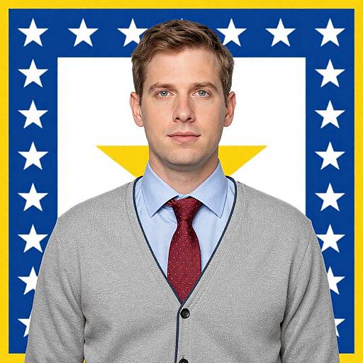 Neutral Portrait Against Starry Background