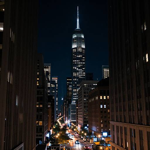 Cinematic Night View of New York