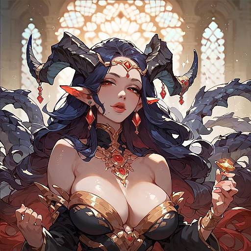 Enchanting Monster Girl in a Castle