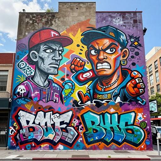 Vibrant Urban Graffiti Street Scene