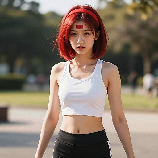 Young Woman Exercising Outdoors