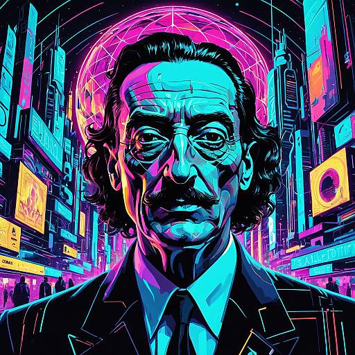 Cyberpunk Salvador Dalí Portrait