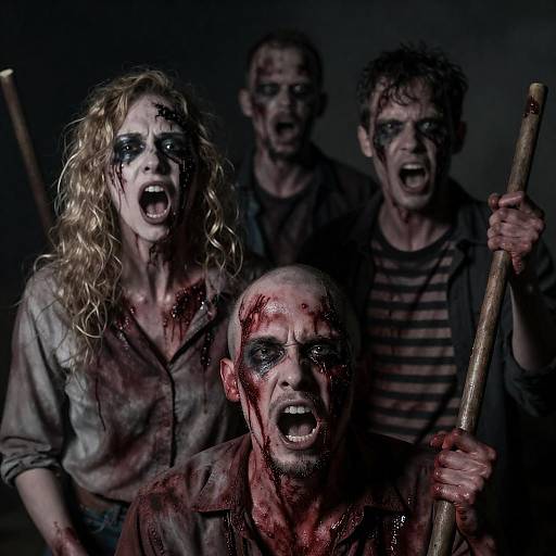 Terrifying Zombie Group in Distress