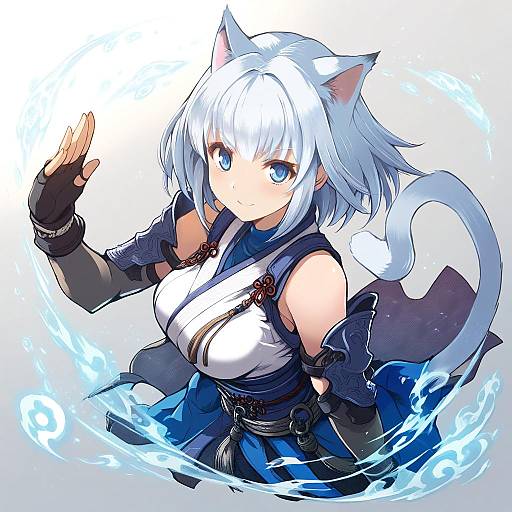 Illustration of Monk (final fantasy), final fantasy in the style of Satomura kyou