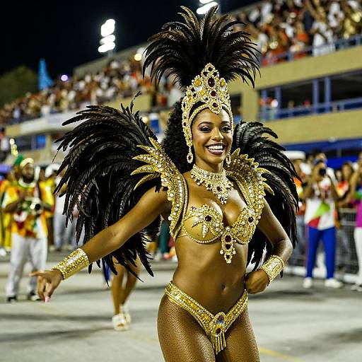 Charismatic Rio Carnival Showgirl Performance