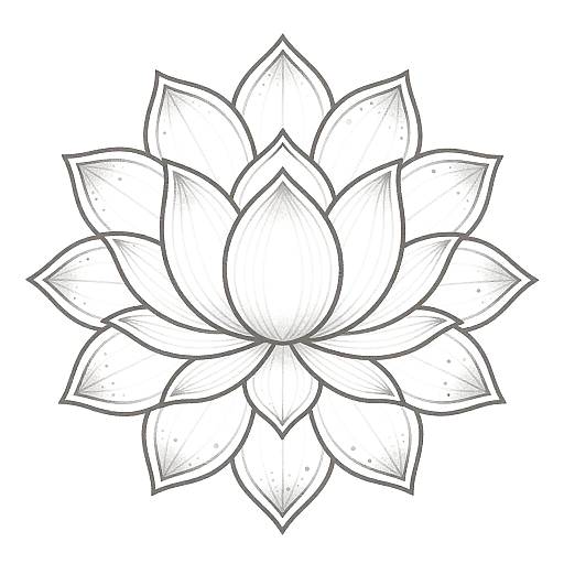 Monochrome Lotus Flower Mandala
