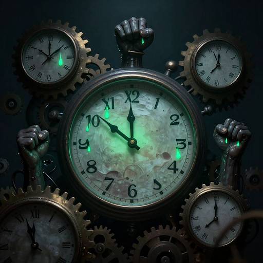 Sentient Clocks in Surreal Time