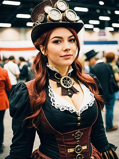 Candid Steampunk Lady Cosplay Portrait
