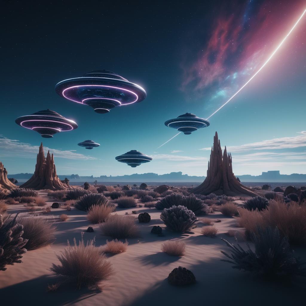 Cinematic UFOs: Hyper-Realistic Sky Encounter